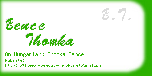 bence thomka business card